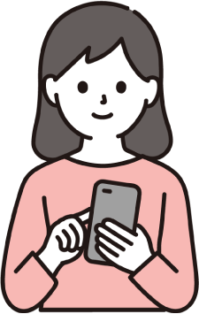スマホ操作の女性